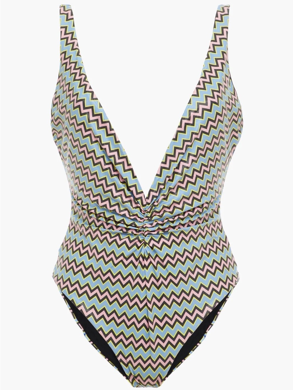 Missoni Zigzag Plunge One-Piece Swimsuit Size EU 44 US 8/10 $658 NWT! - Picture 3 of 10